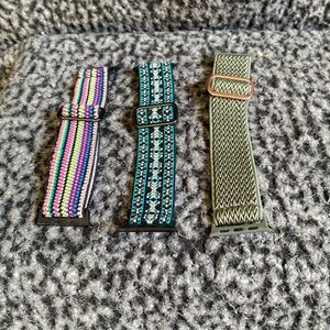 Set of Three Patterned Watch Bands